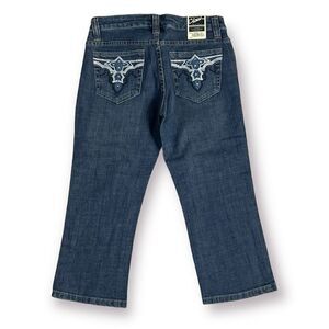 NWT Clash USA Dark Was Cropped Jeans  Stretch Size 1  Standard Size 26